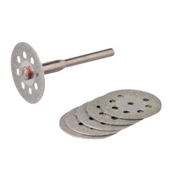 Discos de corte diamantados/perforados para herramienta rotativa, 6 pzas